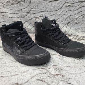 Converse Black Asylum Mid Chuck Taylors